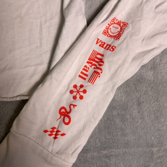 Vans Cropped Graphic Tee Womens Small Long Sleeves Skater Streetwear Alt Girl - Picture 7 of 7